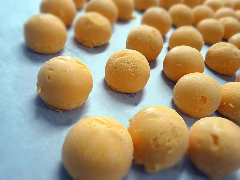 boules de glace à l'abricot