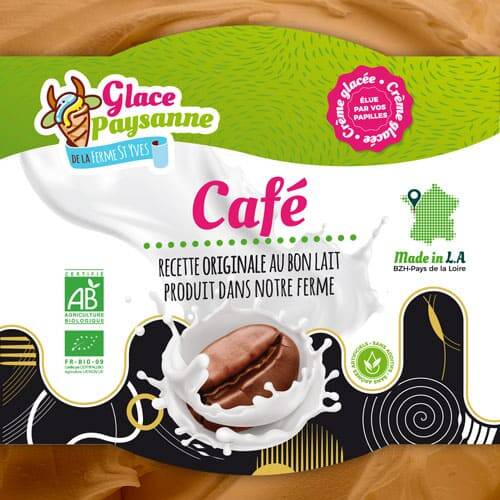 Étiquette crème glacée Café