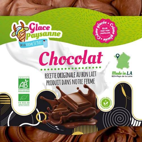 Étiquette crème glacée Chocolat