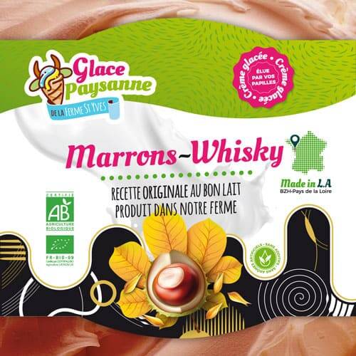 Étiquette glace Marrons-Whisky