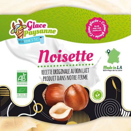 Étiquette glace Noisette