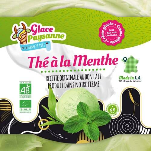 Étiquette glace Thé vert à la Menthe