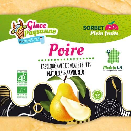 Étiquette sorbet Poire