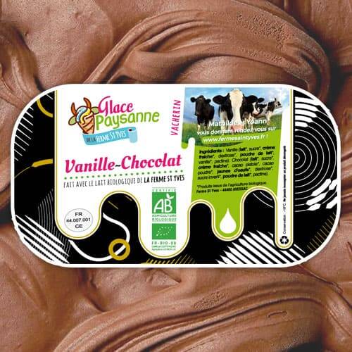 Étiquette Vacherin Vanille-Chocolat